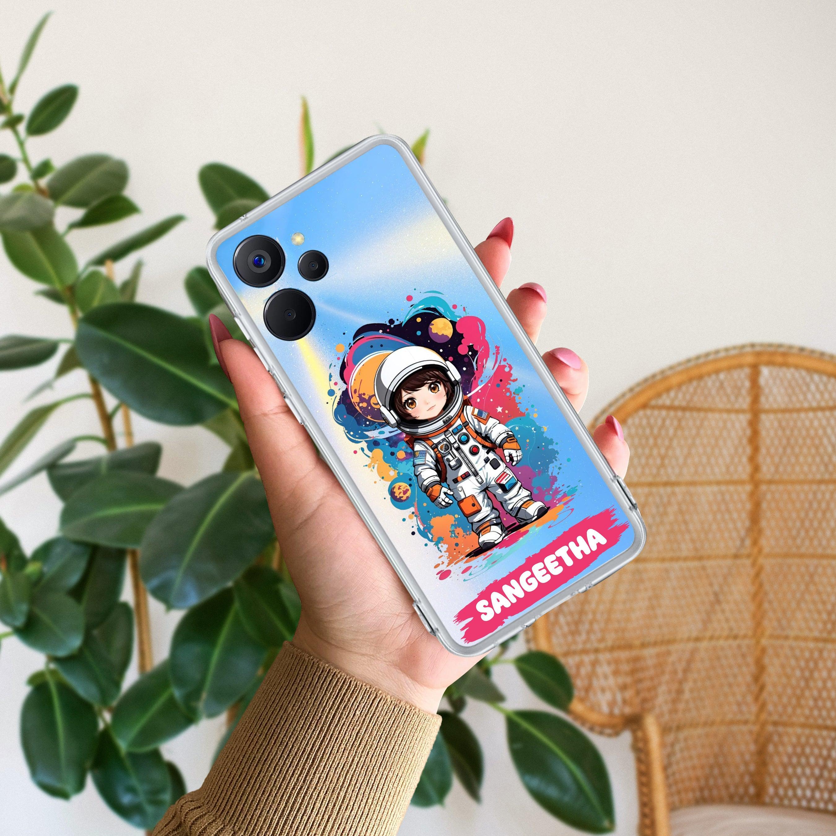 Astronaut Customize Transparent Silicon Case For Realme Narzo 60 5G