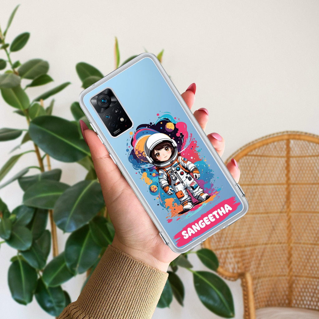 Astronaut Customize Transparent Silicon Case For Redmi Note 12 5G