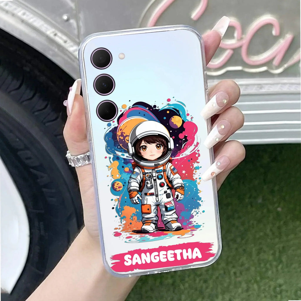 Astronaut Customize Transparent Silicon Case For Samsung Galaxy A05s 5G