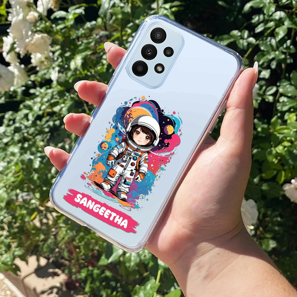 Astronaut Customize Transparent Silicon Case For Samsung Galaxy A13 4G