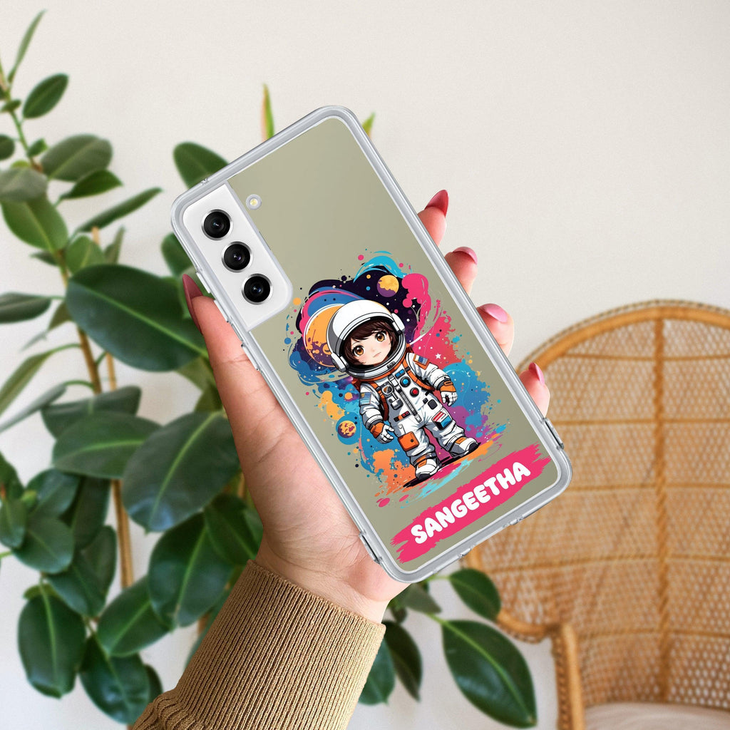 Astronaut Customize Transparent Silicon Case For Samsung Galaxy S24 Ultra 5G