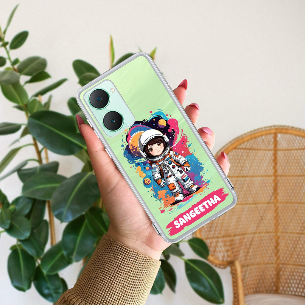 Astronaut Customize Transparent Silicon Case For Vivo V30e 5G
