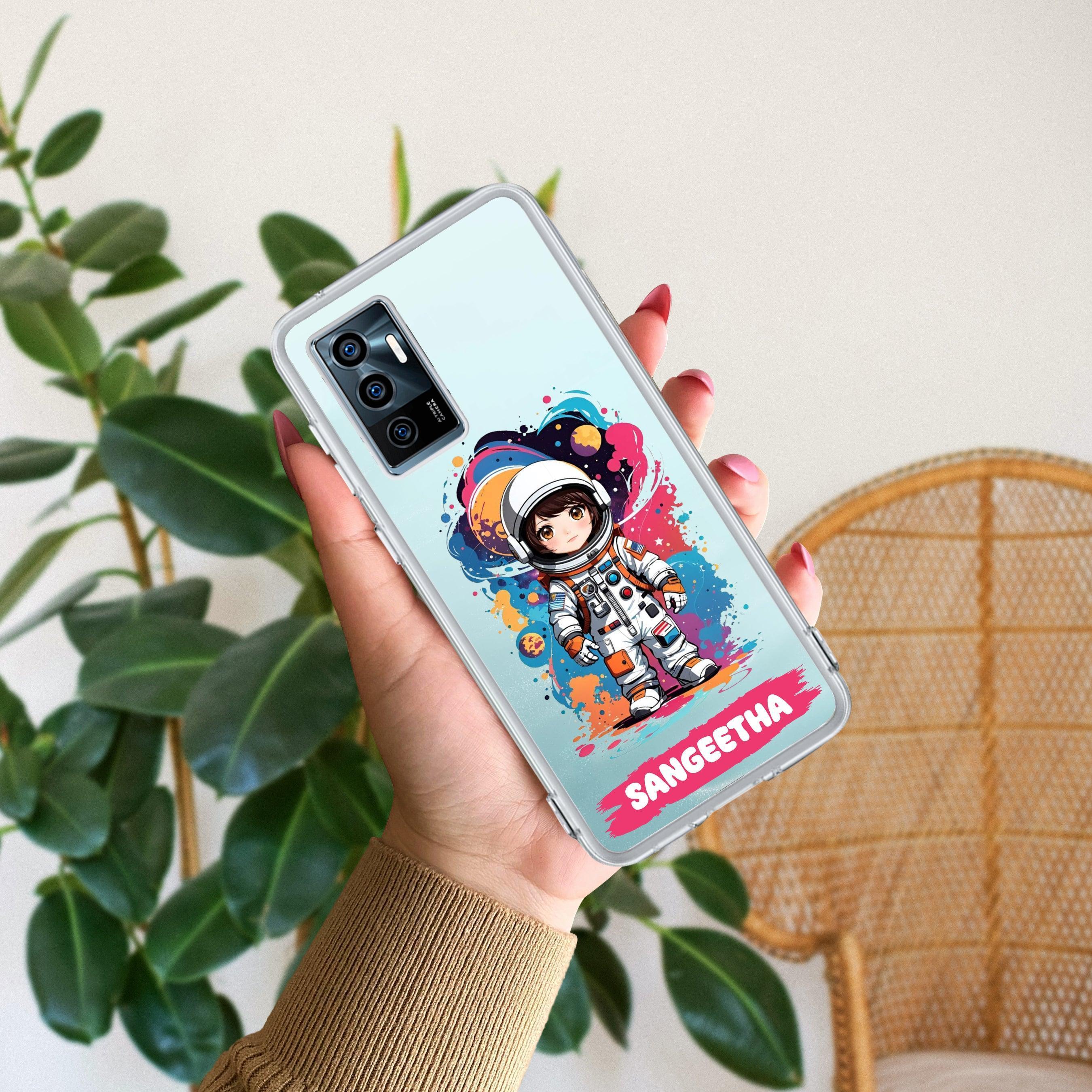 Astronaut Customize Transparent Silicon Case For Vivo V25