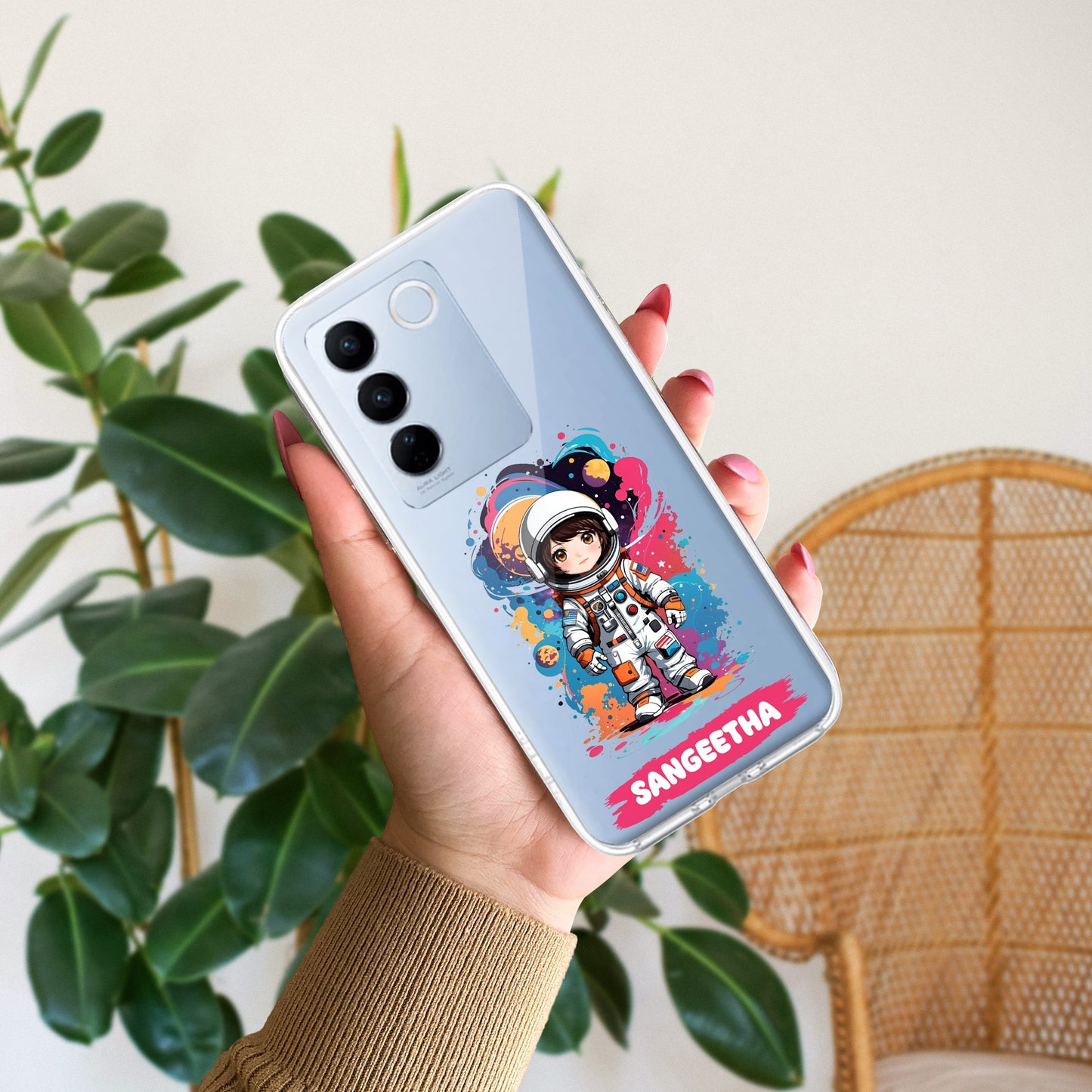 Astronaut Customize Transparent Silicon Case For Vivo ShopOnCliQ