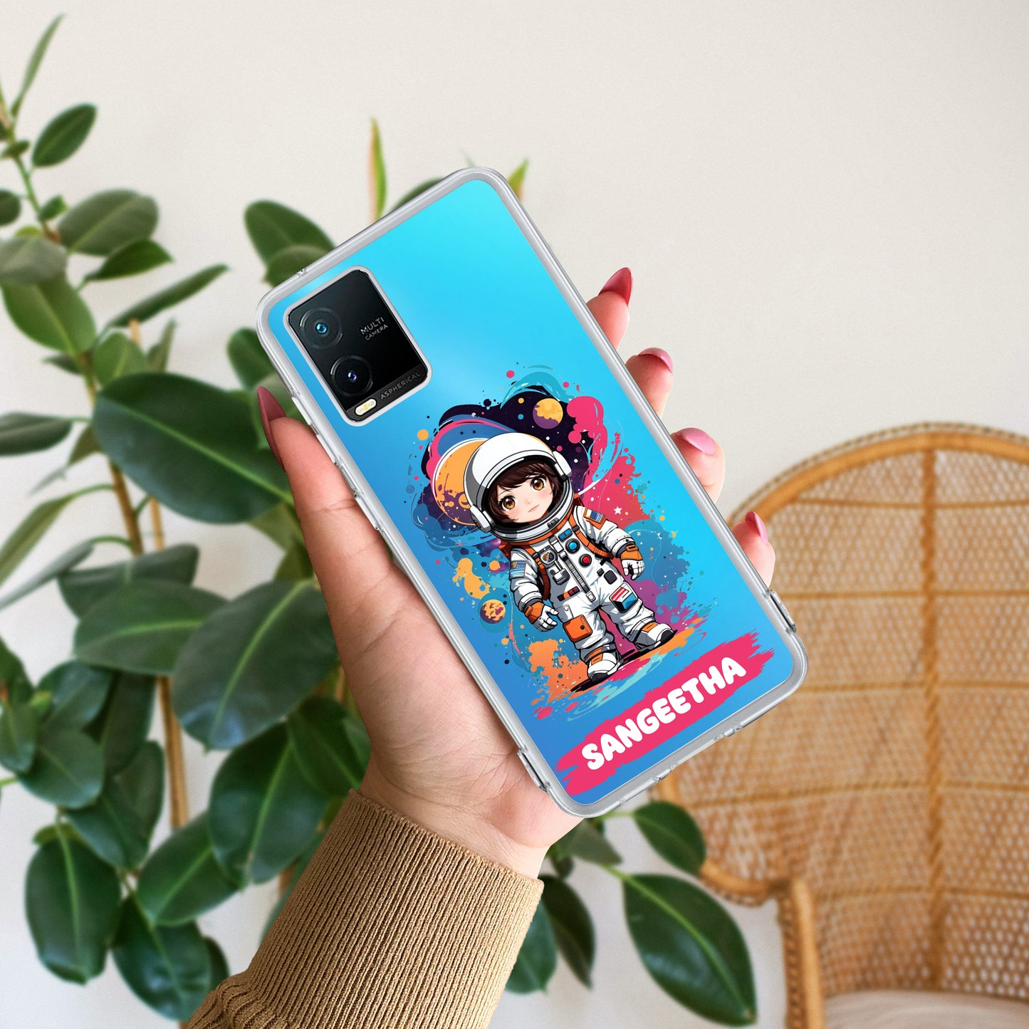 Astronaut Customize Transparent Silicon Case For Vivo ShopOnCliQ