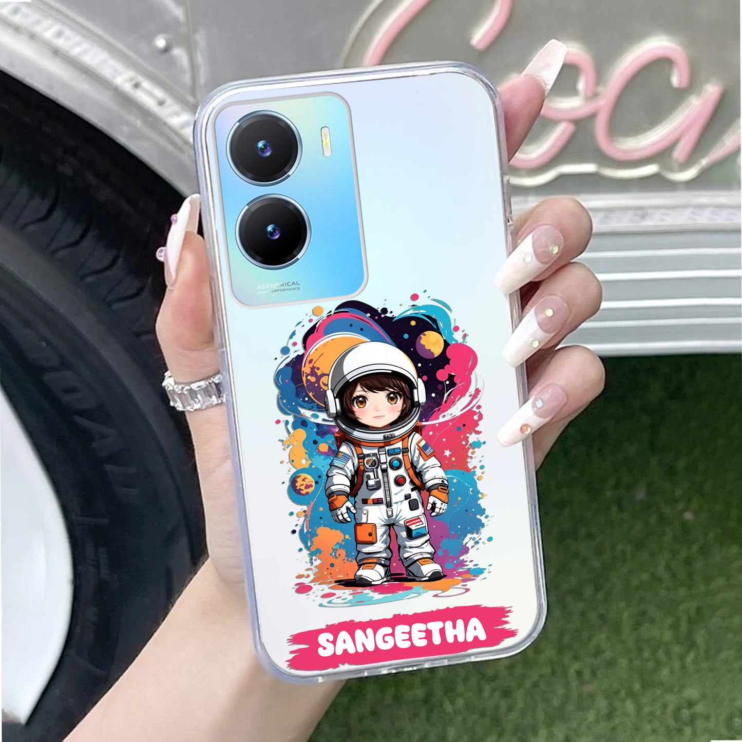 Astronaut Customize Transparent Silicon Case For Vivo ShopOnCliQ