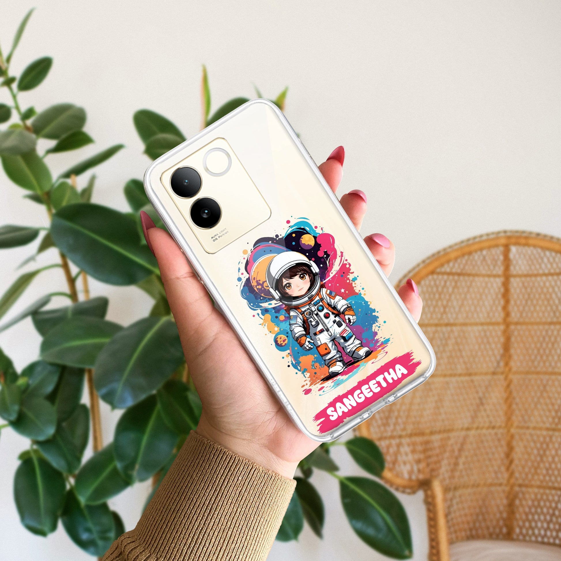 Astronaut Customize Transparent Silicon Case For Vivo ShopOnCliQ