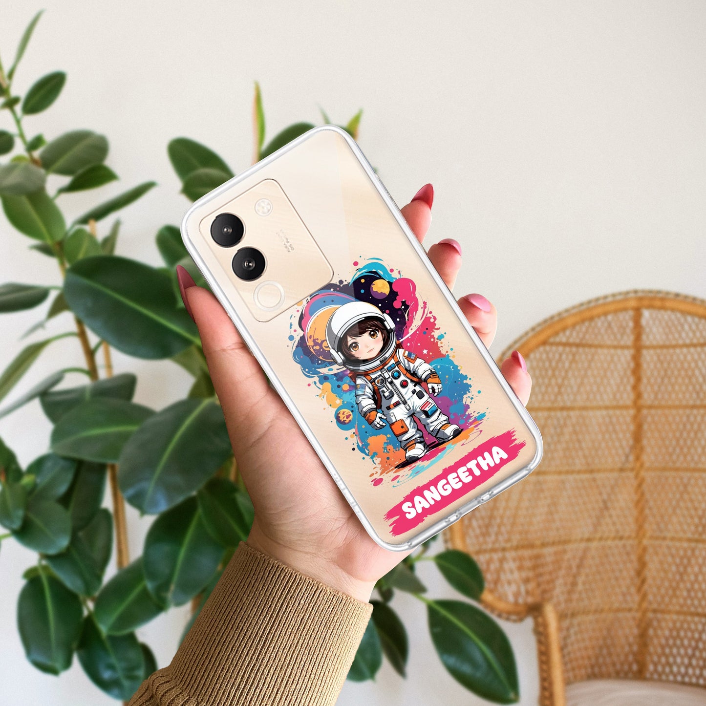 Astronaut Customize Transparent Silicon Case For Vivo ShopOnCliQ