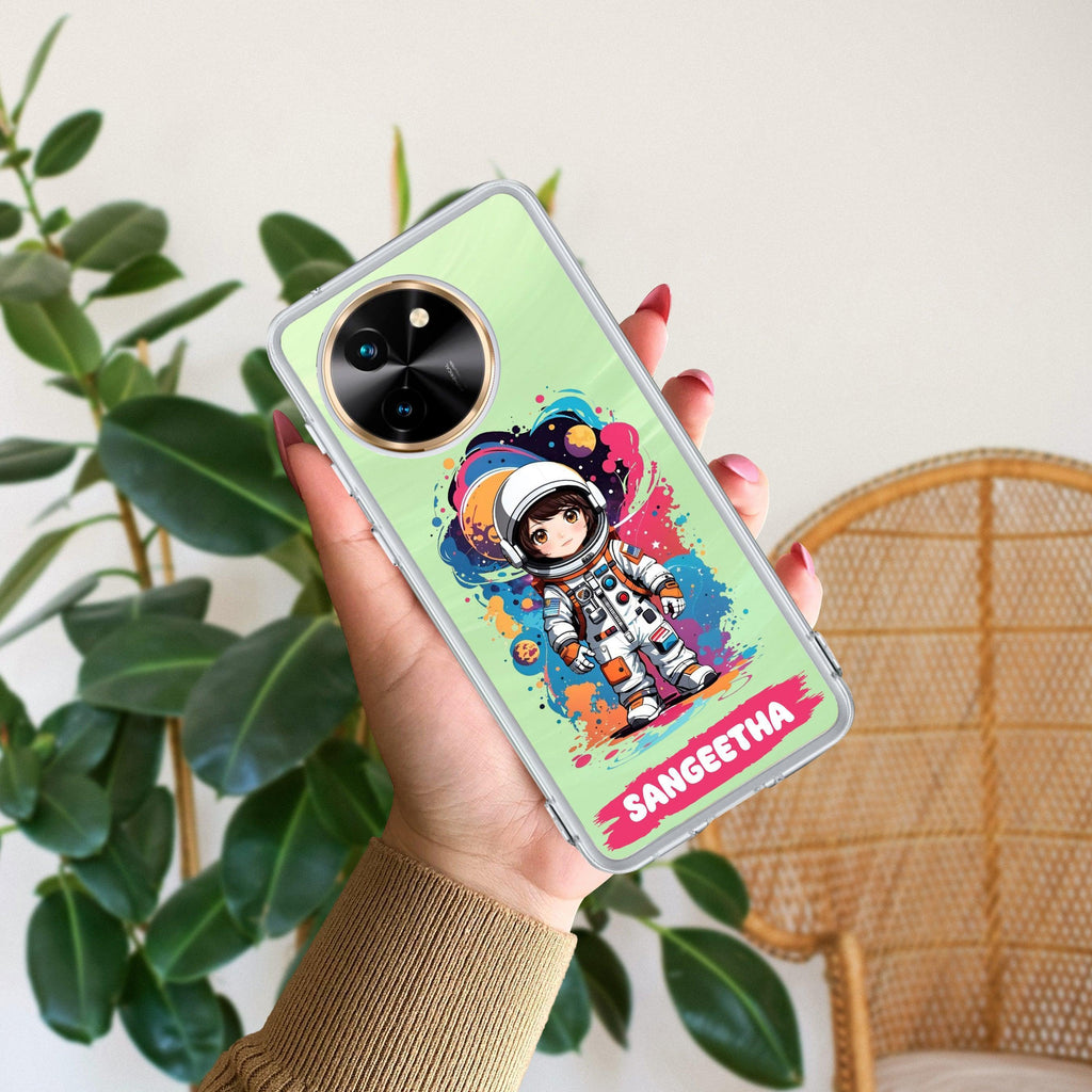 Astronaut Customize Transparent Silicon Case For Vivo X90 Pro Plus 5G