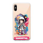 Astronaut Customize Anti Yellow Clear Case For iPhone X/Xs