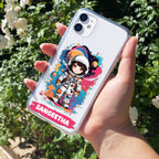 Astronaut Customize Anti Yellow Clear Case For iPhone 12 Mini