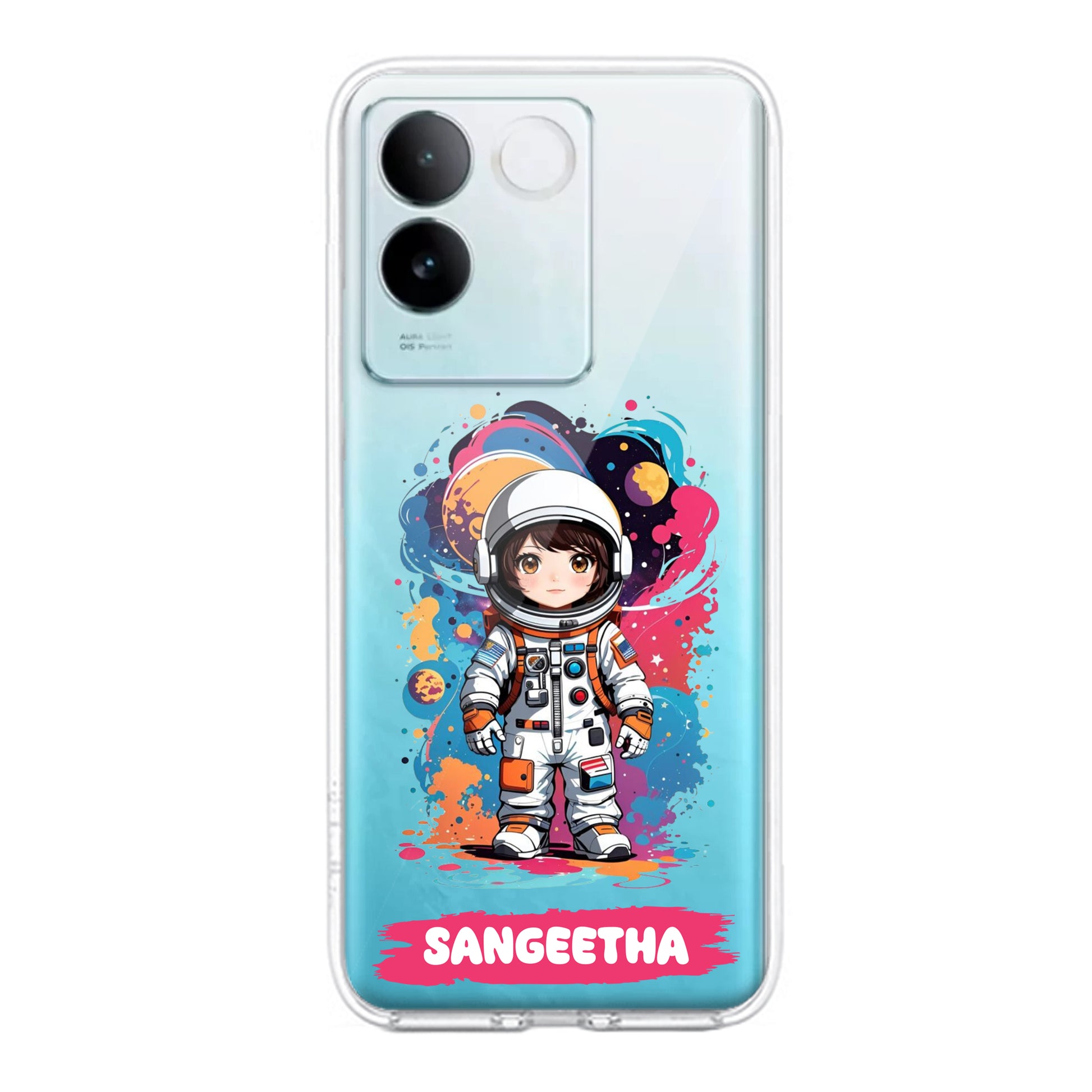 Astronaut Customize Transparent Silicon Case For iQOO ShopOnCliQ