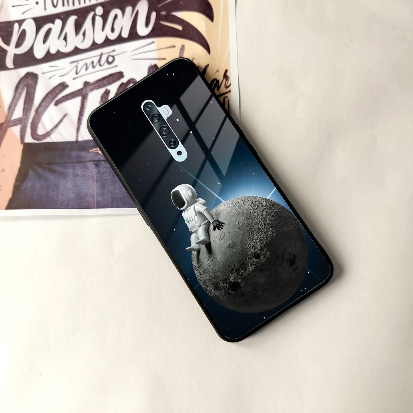Astronod Moon Glass Case Cover For Oppo