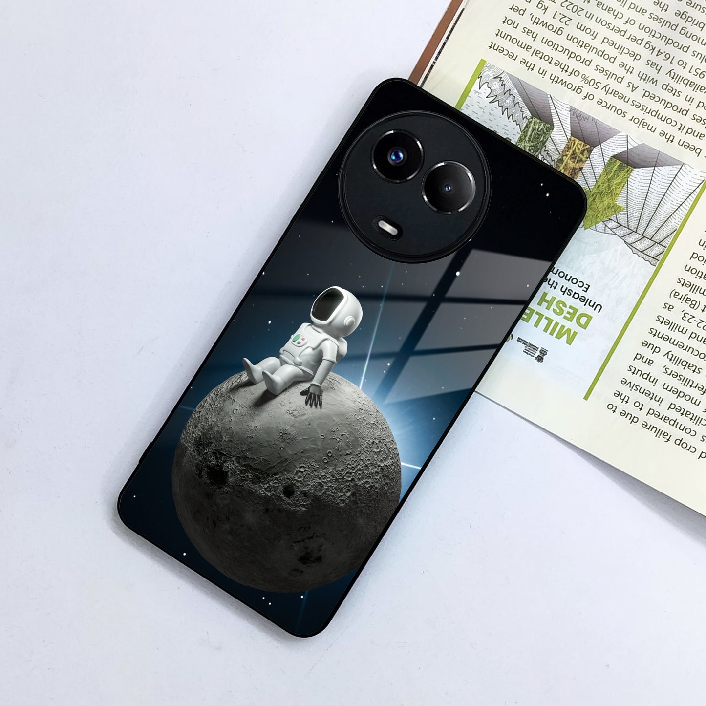 Astronod Moon Glass Case Cover For Realme/Narzo