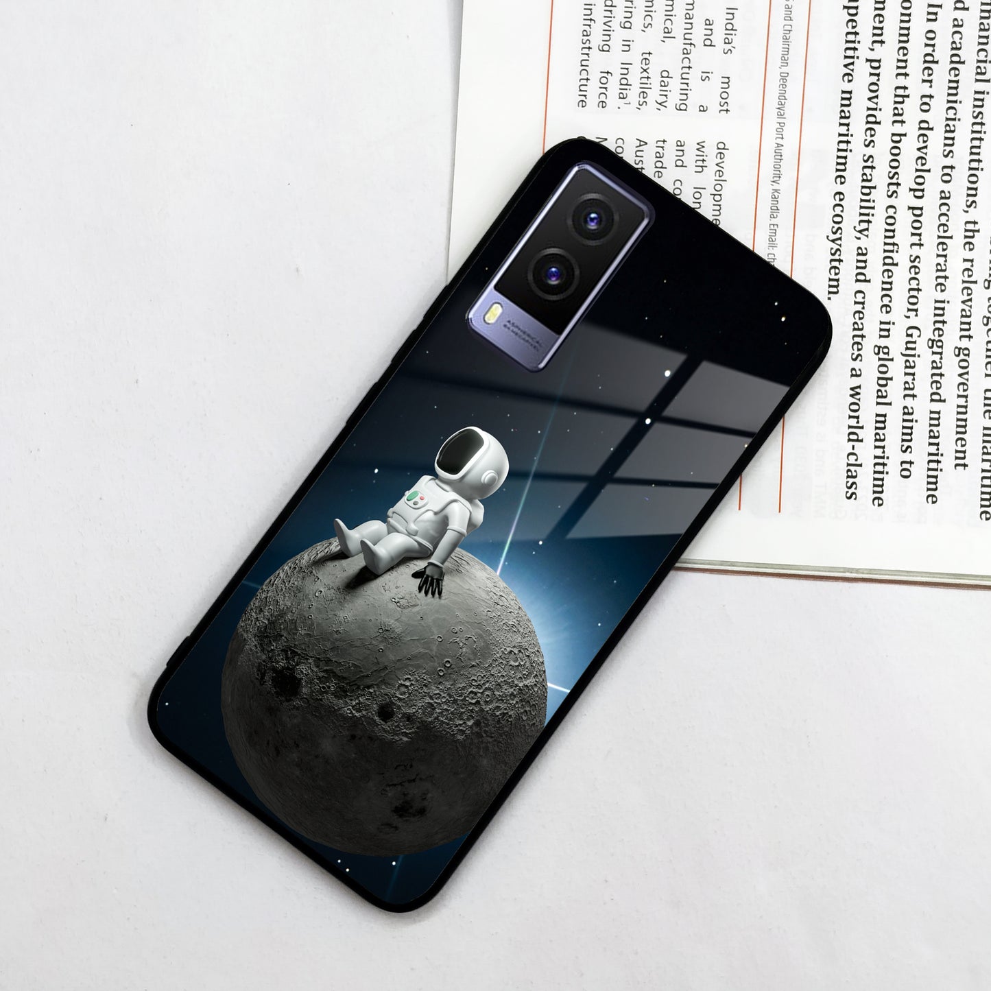 Astronod Moon Glass Case Cover For Vivo