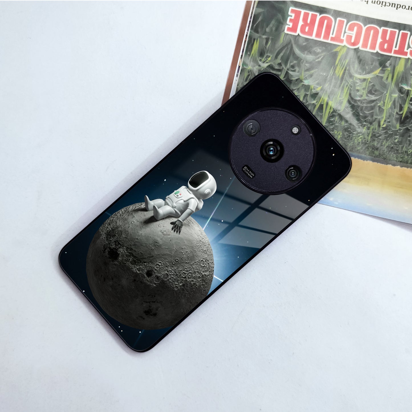 Astronod Moon Glass Case Cover For Realme/Narzo