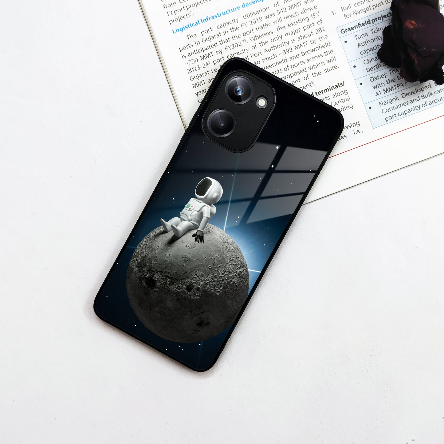 Astronod Moon Glass Case Cover For Realme/Narzo