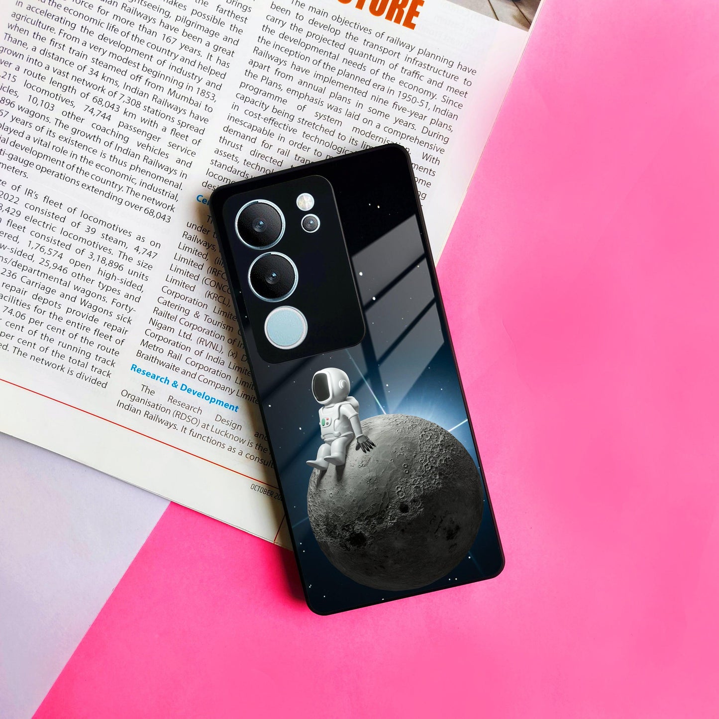 Astronod Moon Glass Case Cover For Vivo