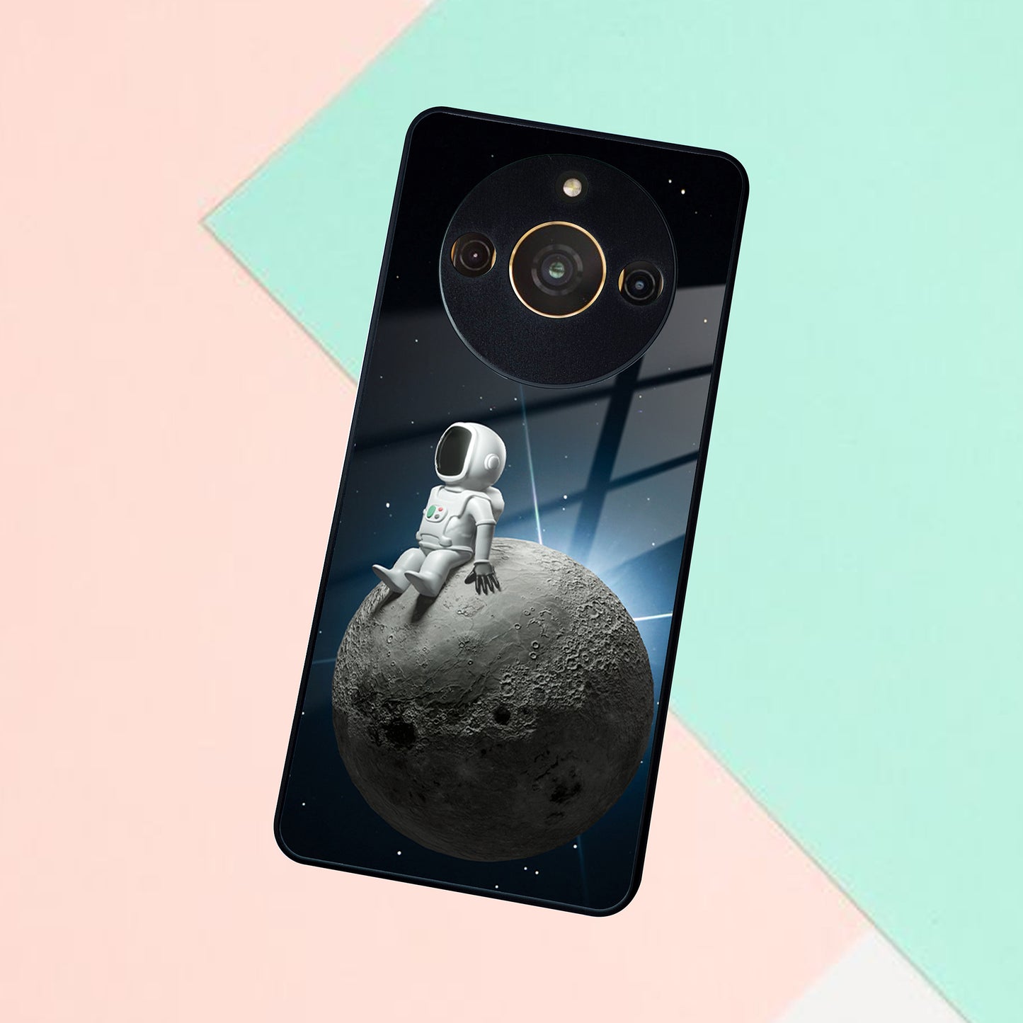 Astronod Moon Glass Case Cover For Realme/Narzo