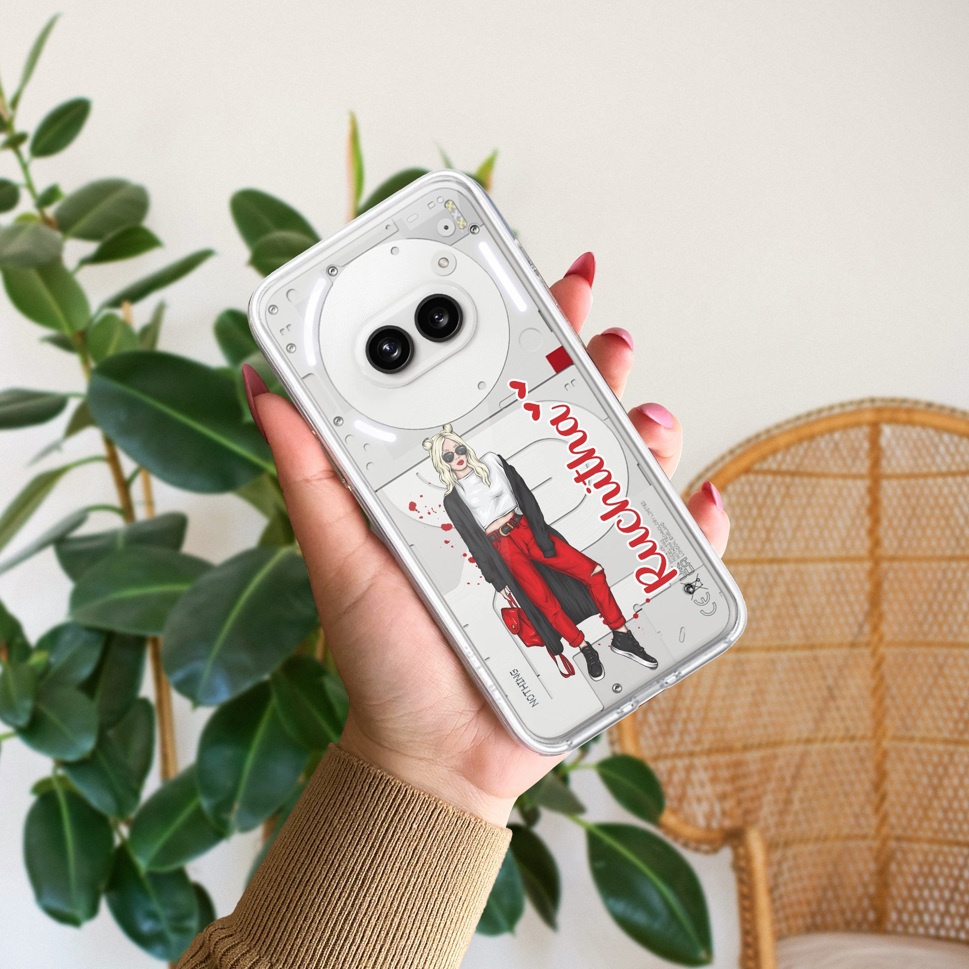 Attitude Girl Customize Transparent Silicon Case For Nothing - ShopOnCliQ