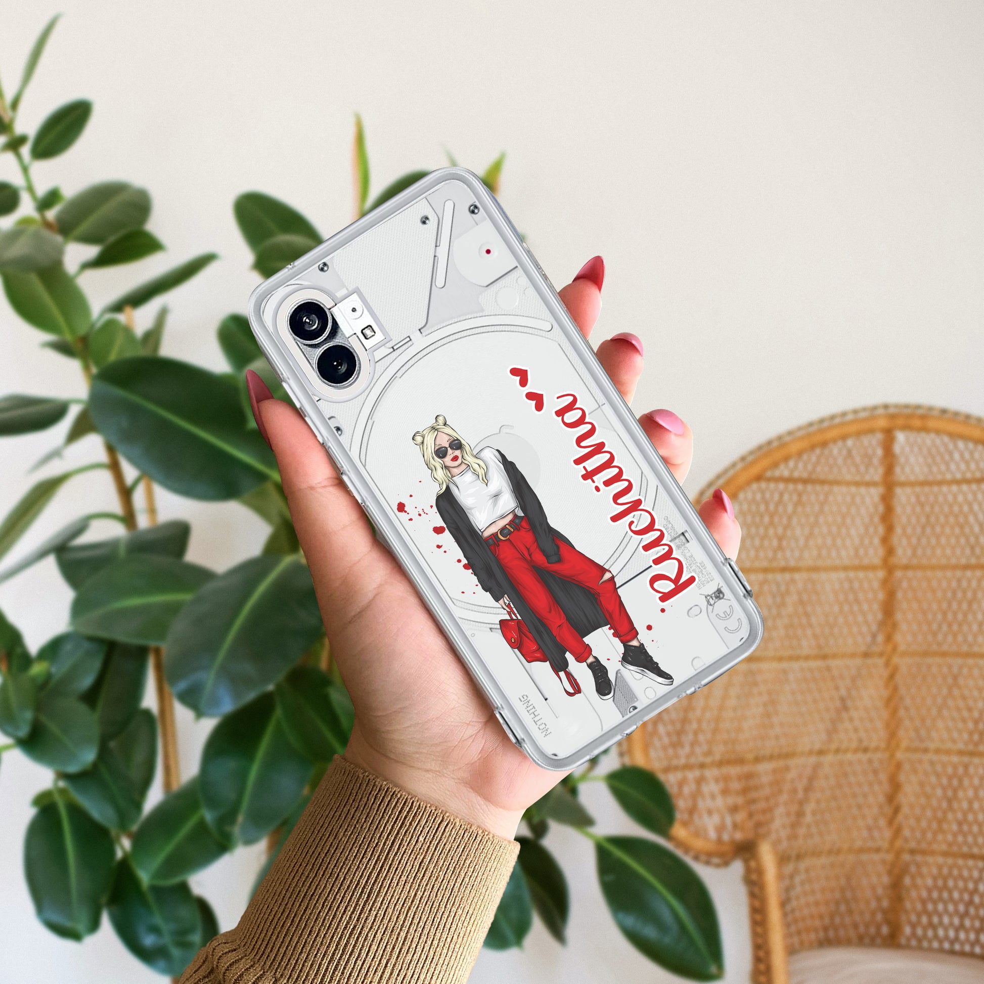 Attitude Girl Customize Transparent Silicon Case For Nothing - ShopOnCliQ