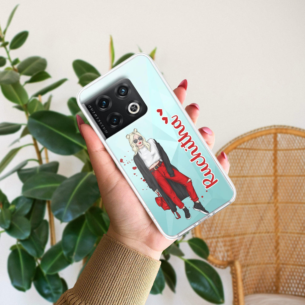 Attitude Girl Customize Anti Yellow Case For OnePlus 10 Pro 5G