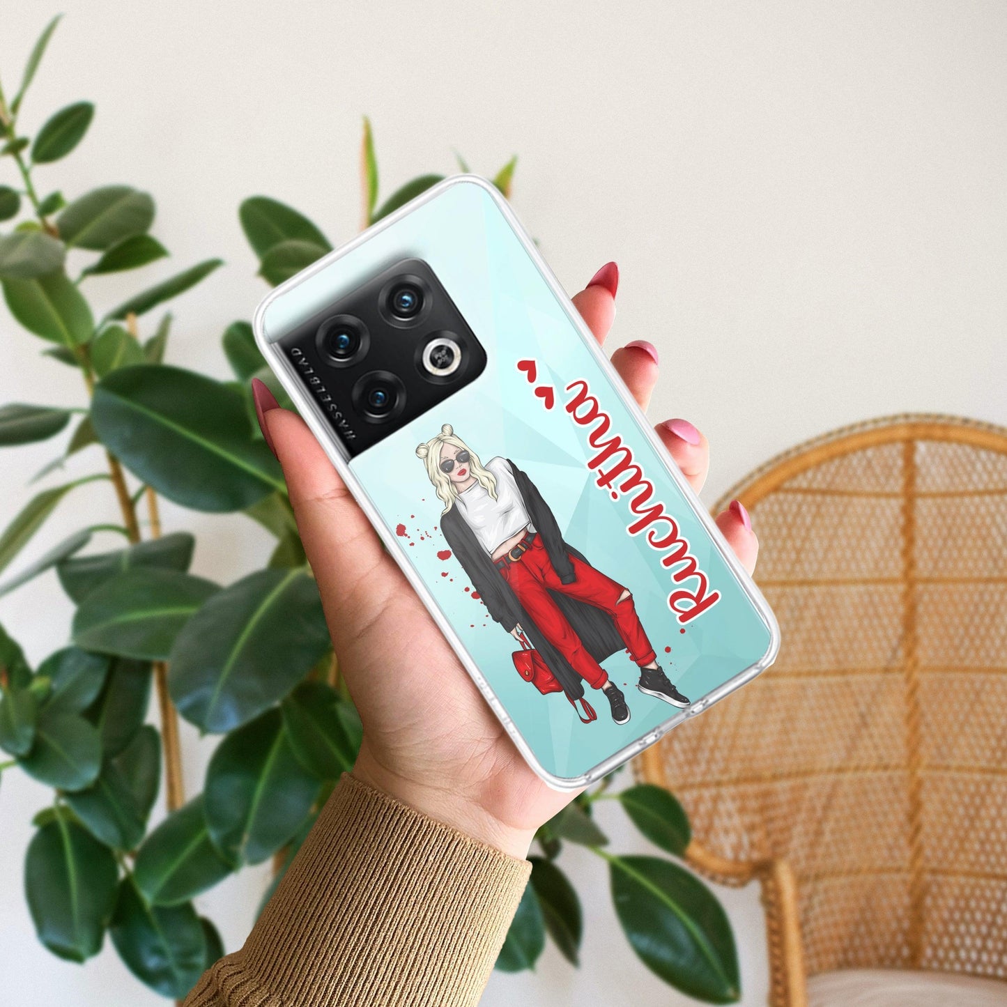 Attitude Girl Customize Transparent Silicon Case For OnePlus