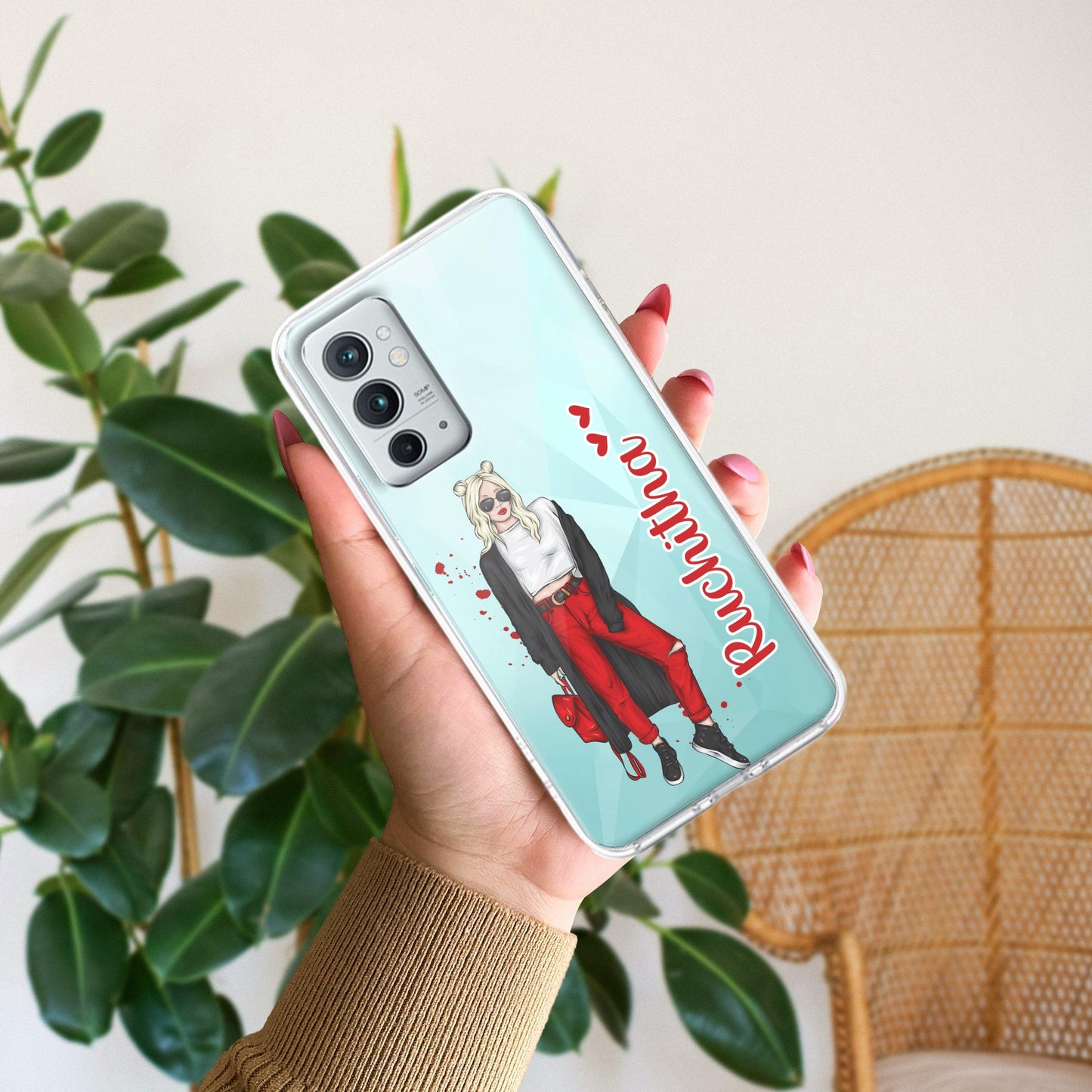 Attitude Girl Customize Transparent Silicon Case For OnePlus
