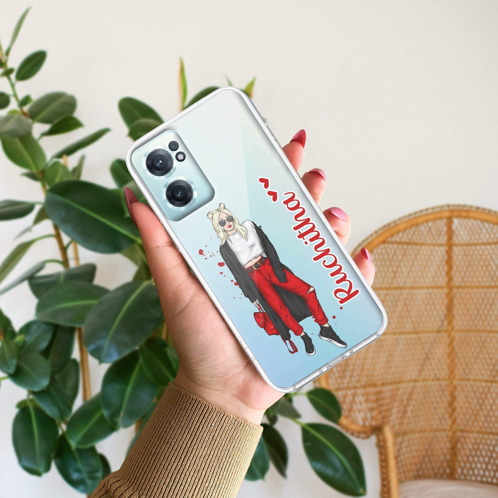 Attitude Girl Customize Transparent Silicon Case For OnePlus Nord CE 2 5G