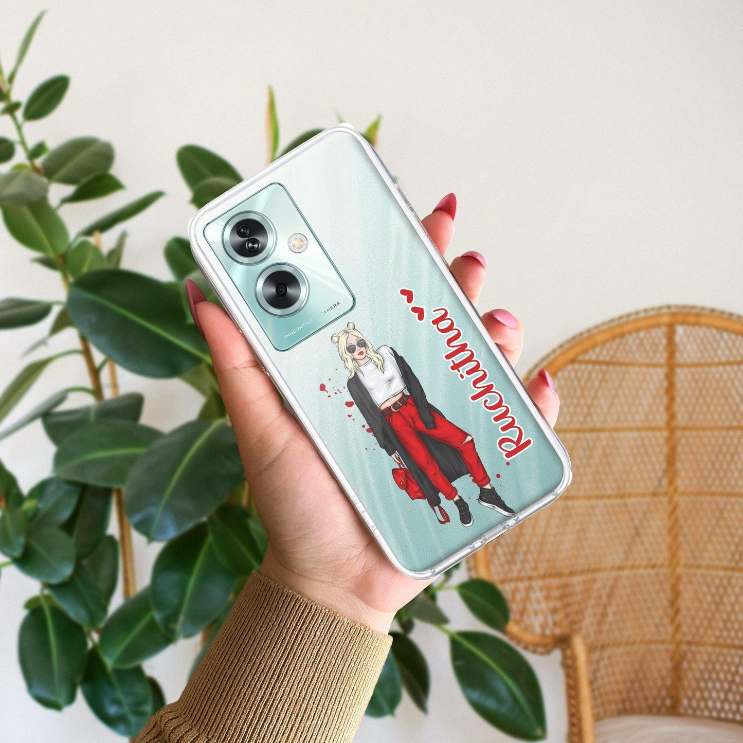 Attitude Girl Customize Transparent Silicon Case For Oppo - ShopOnCliQ