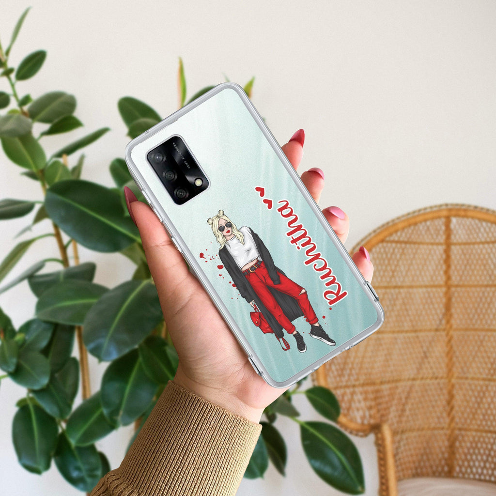 Attitude Girl Customize Anti Yellow Case For Oppo F19 / Oppo F19s