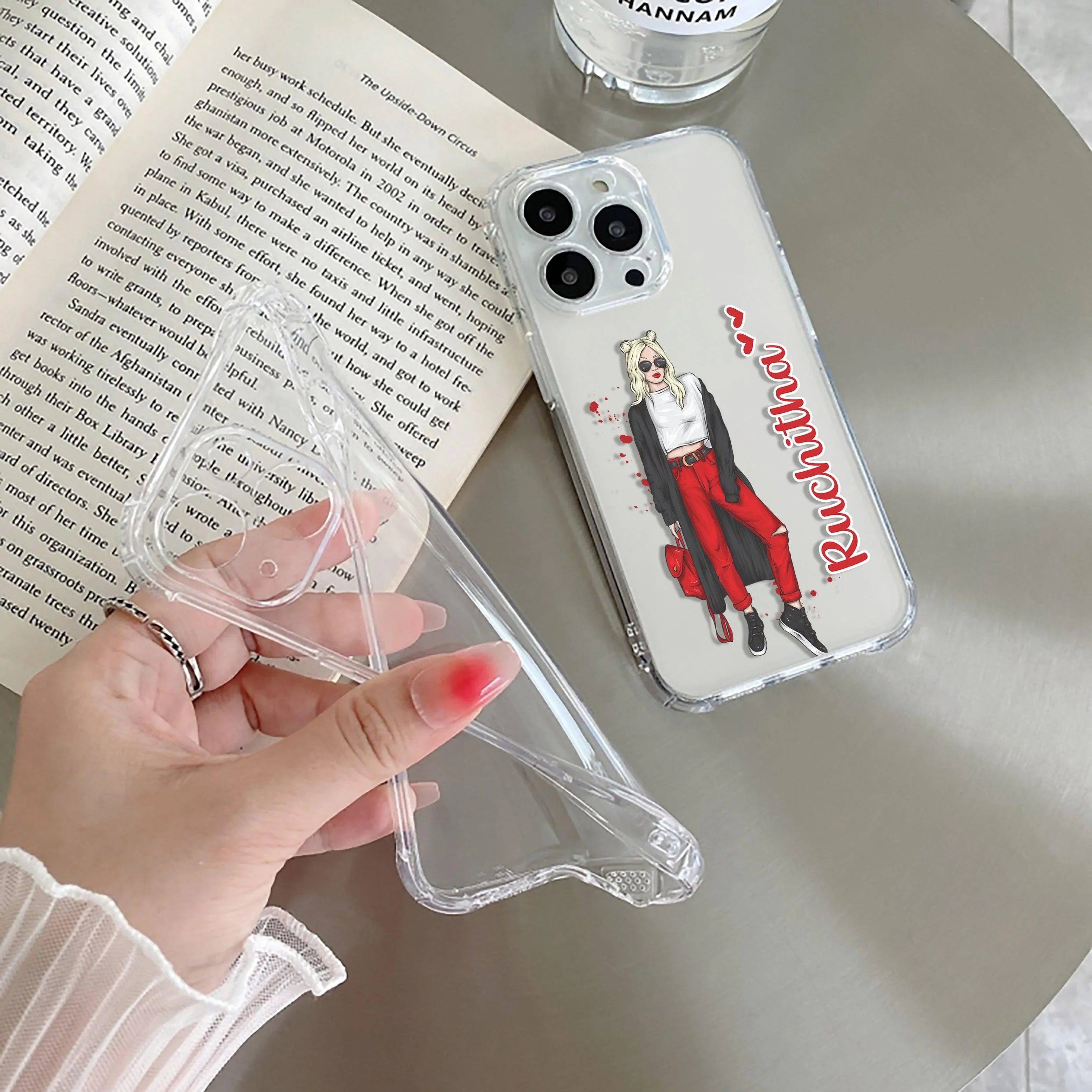 Attitude Girl Customize Transparent Silicon Case For Oppo Reno 12 Pro 5G