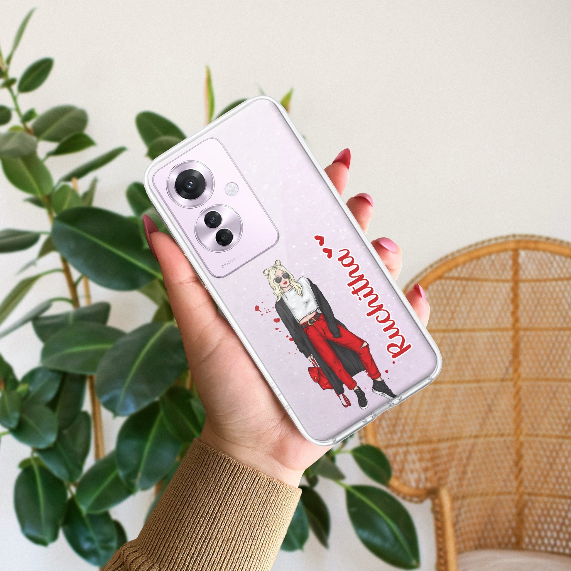 Attitude Girl Customize Transparent Silicon Case For Oppo ShopOnCliQ