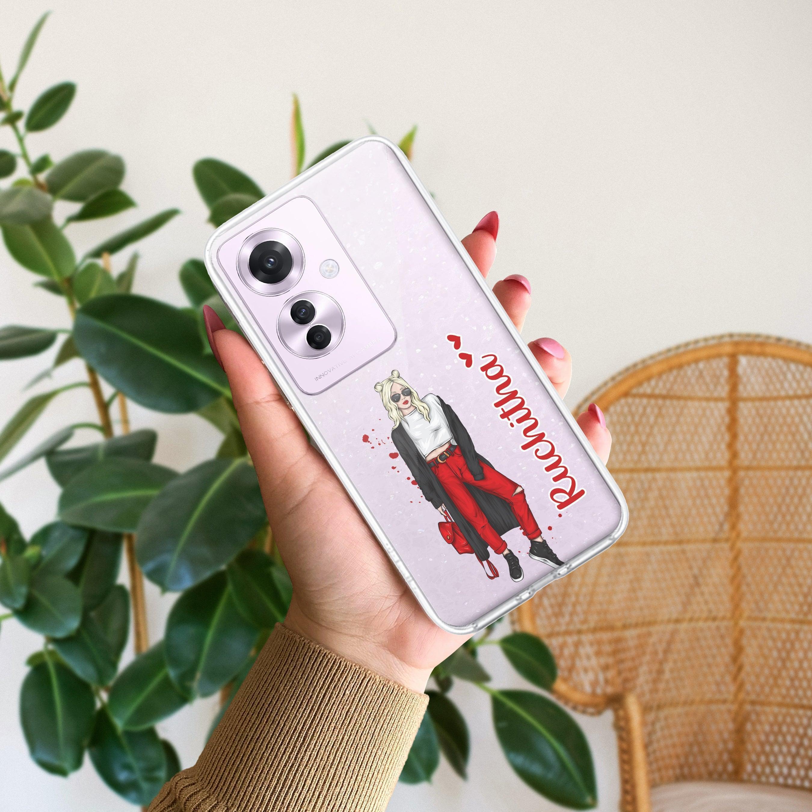 Attitude Girl Customize Anti Yellow Case For Oppo F25 Pro 5G