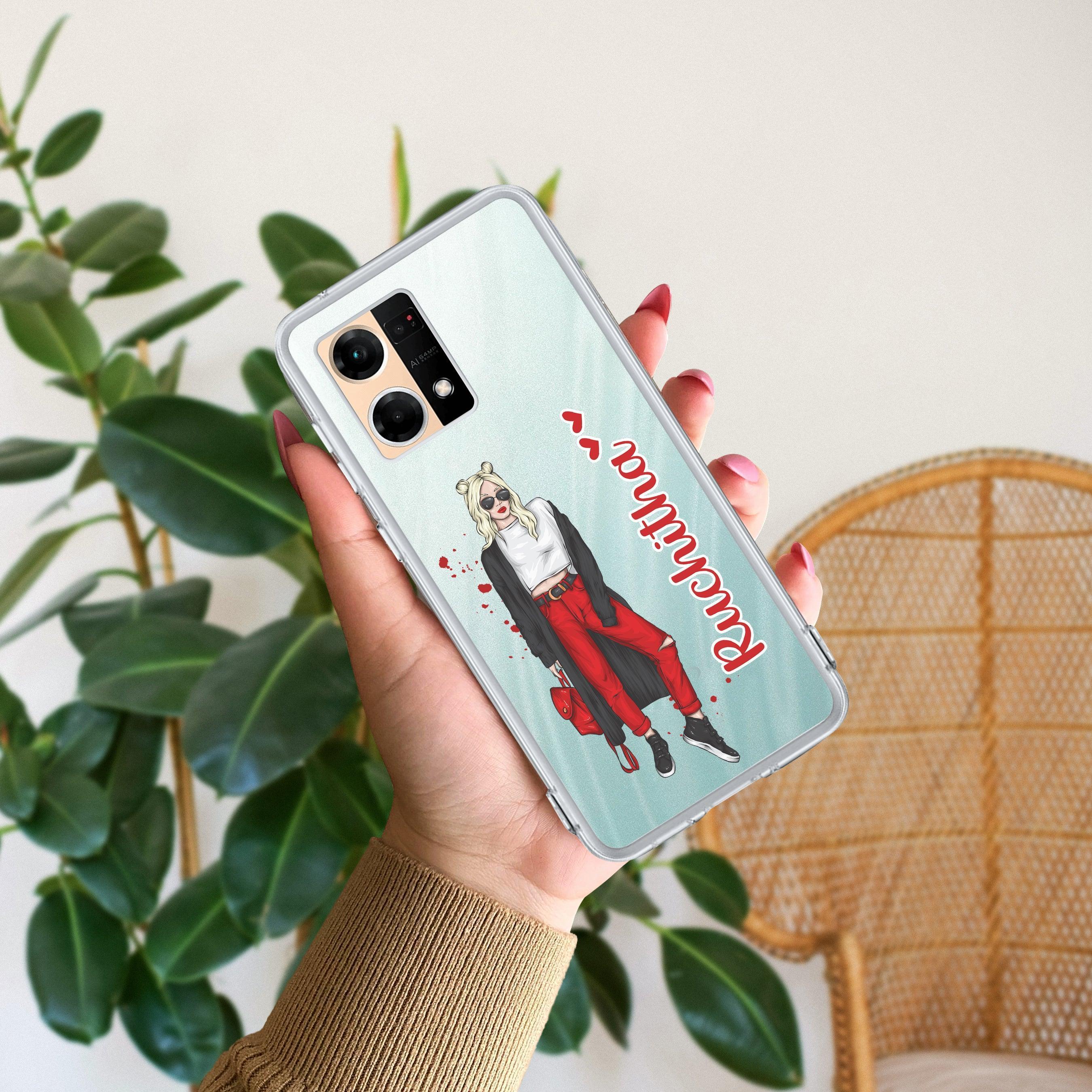 Attitude Girl Customize Anti Yellow Case For Oppo F21 Pro (4G)