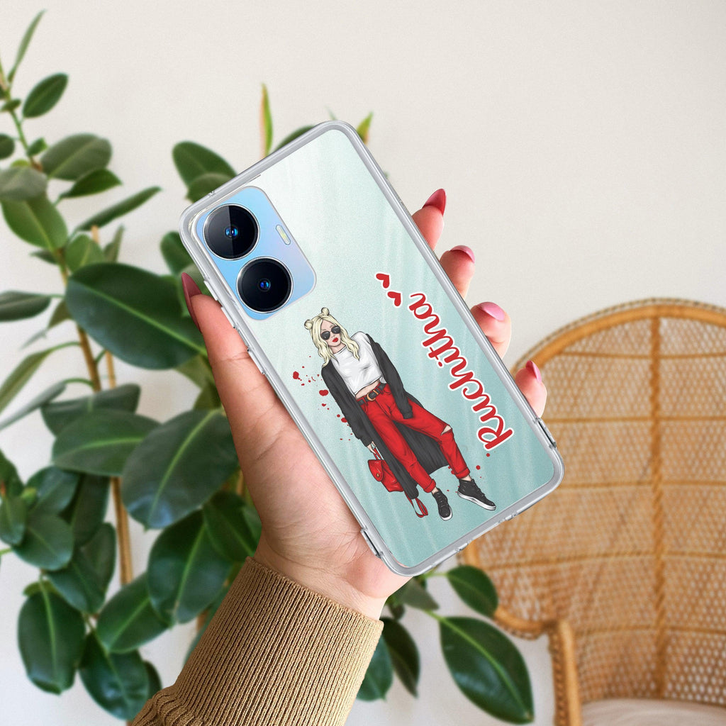 Attitude Girl  Customize Transparent Silicon Case For Realme 10 Pro+ 5G
