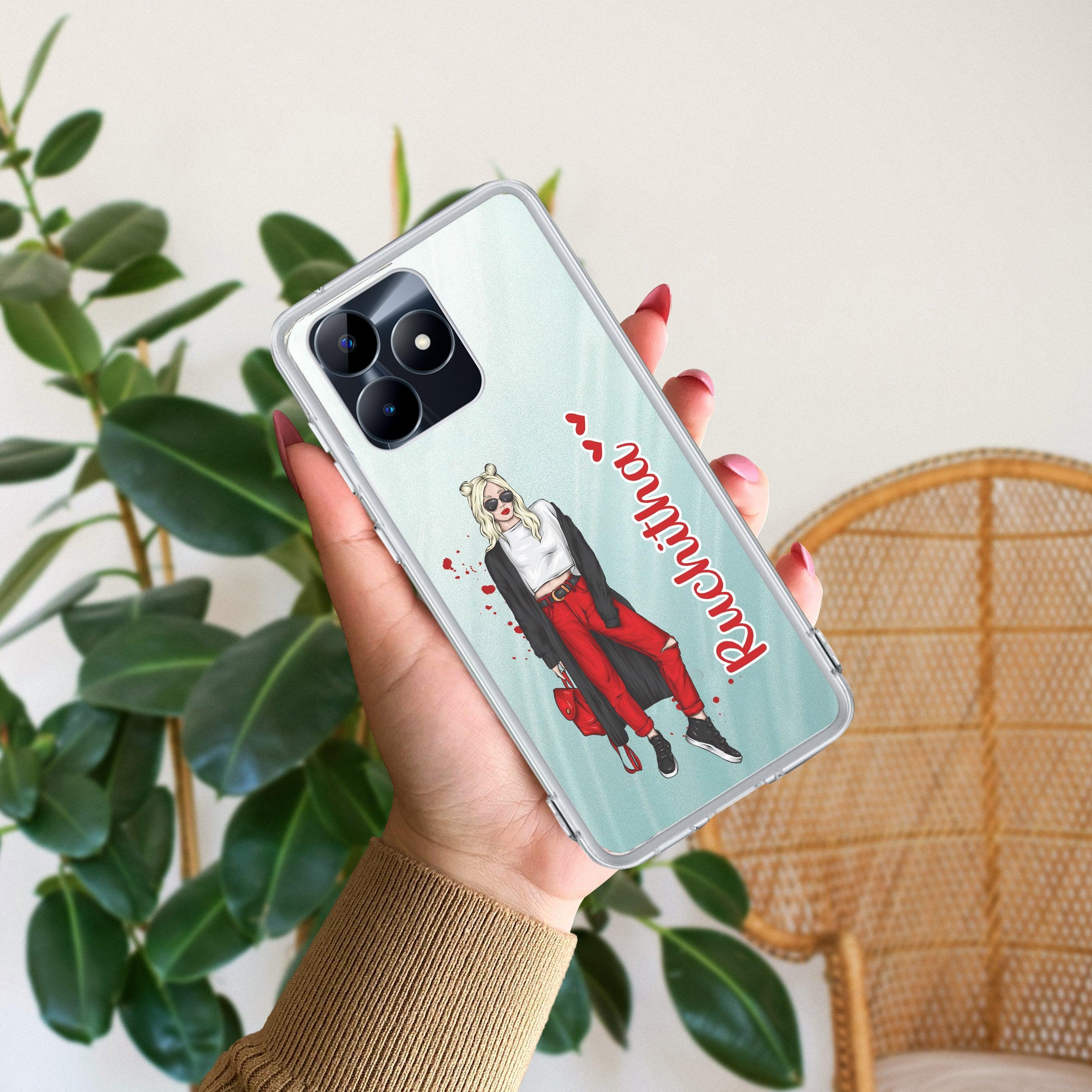 Attitude Girl  Customize Transparent Silicon Case For Realme 14 Pro Plus 5G