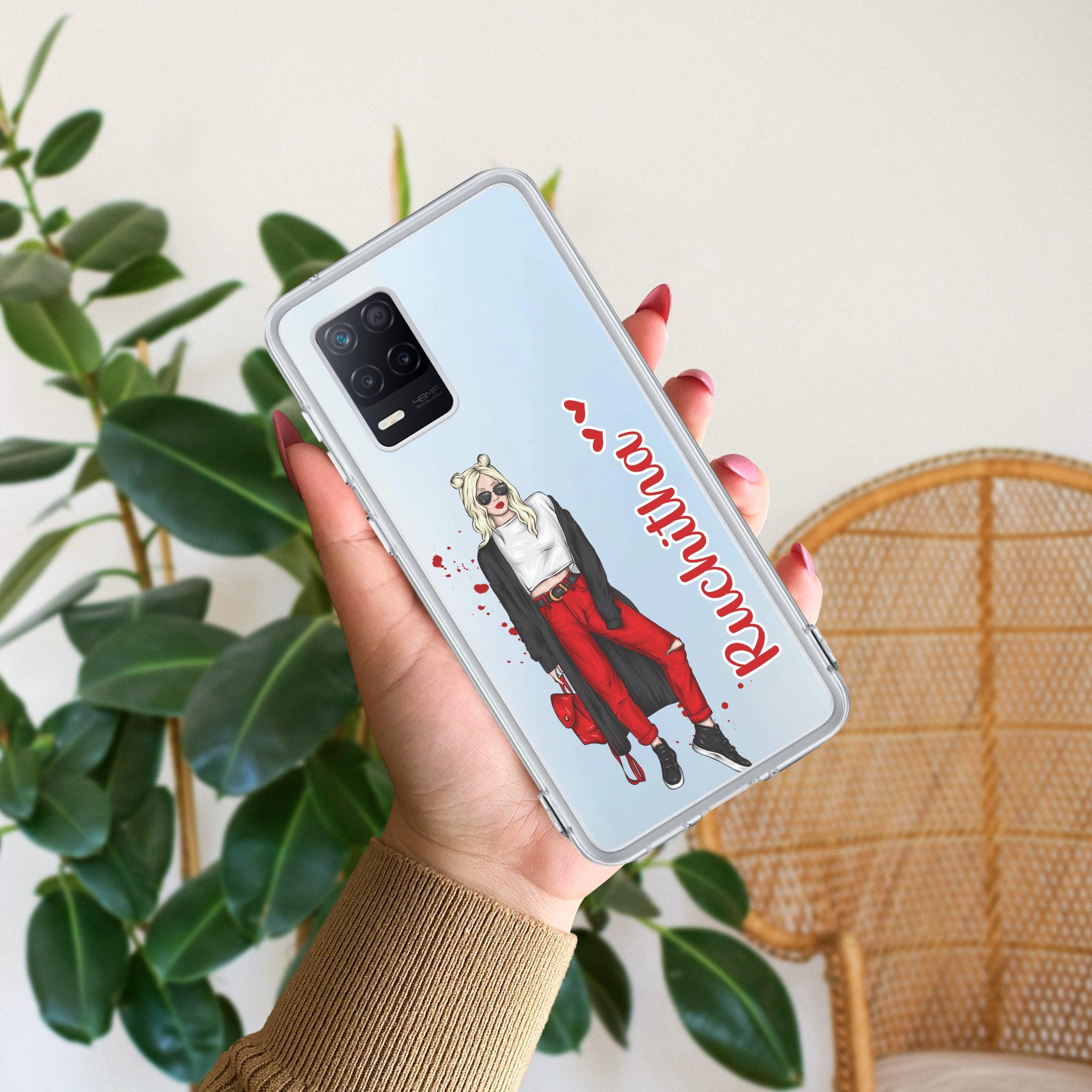 Attitude Girl  Customize Anti Yelllow Case For Realme 8 5G / Realme 8s 5G / Realme 9 5G / Realme Narzo 30 5G