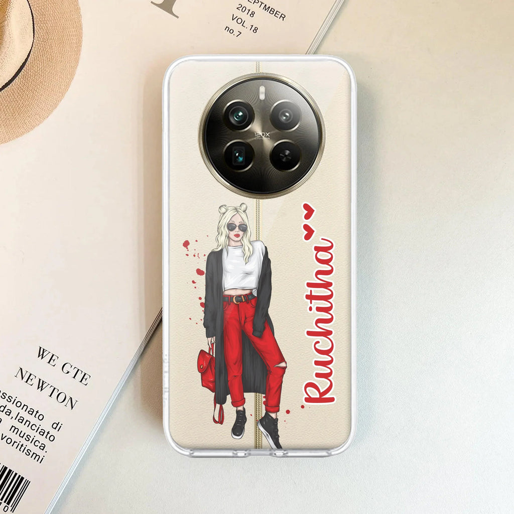 Attitude Girl  Customize Transparent Silicon Case For Realme Narzo 60 5G