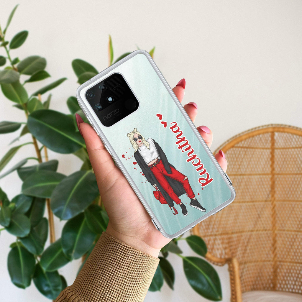 Attitude Girl  Customize Transparent Silicon Case For Realme 11 5G