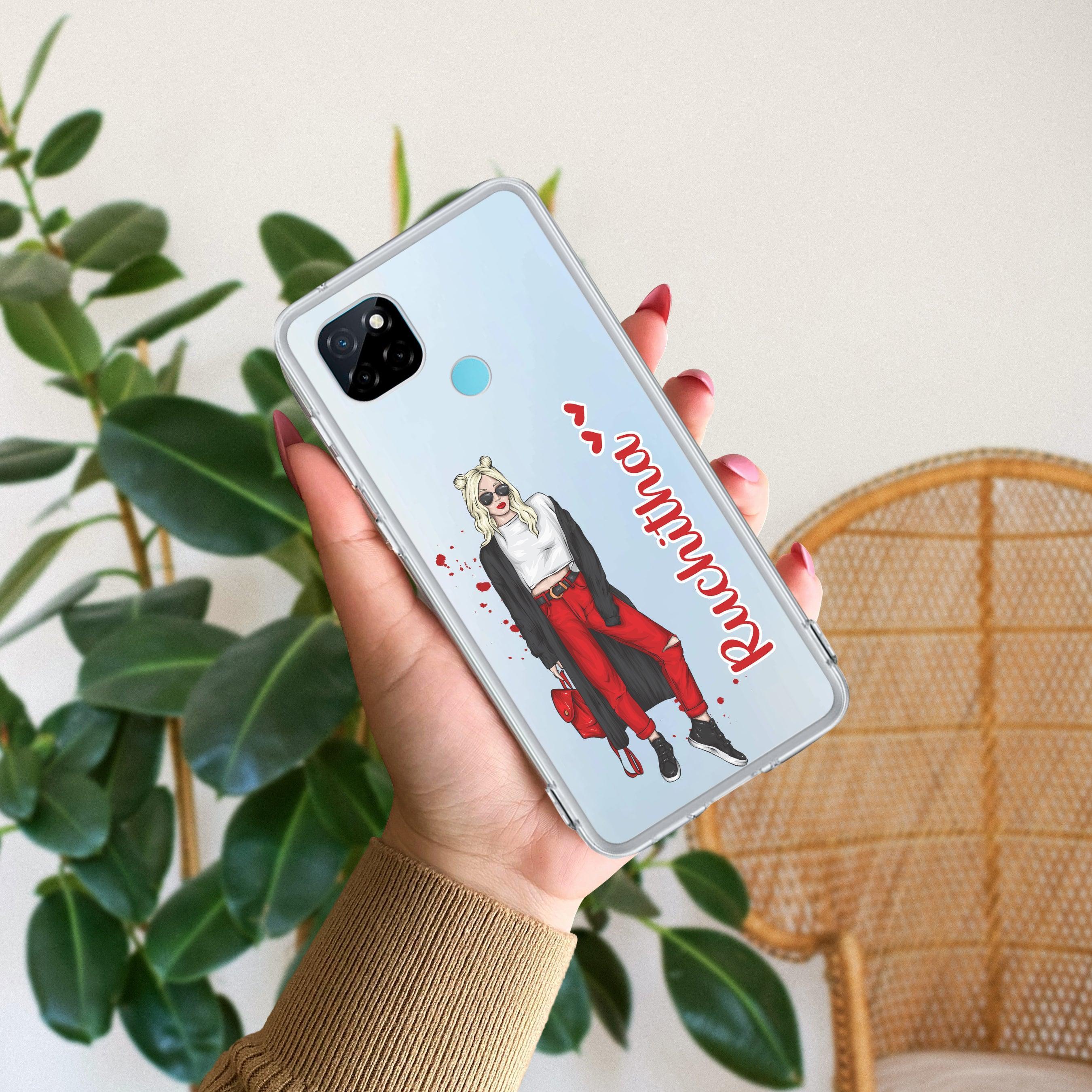 Attitude Girl  Customize Transparent Silicon Case For Realme 12X 5G