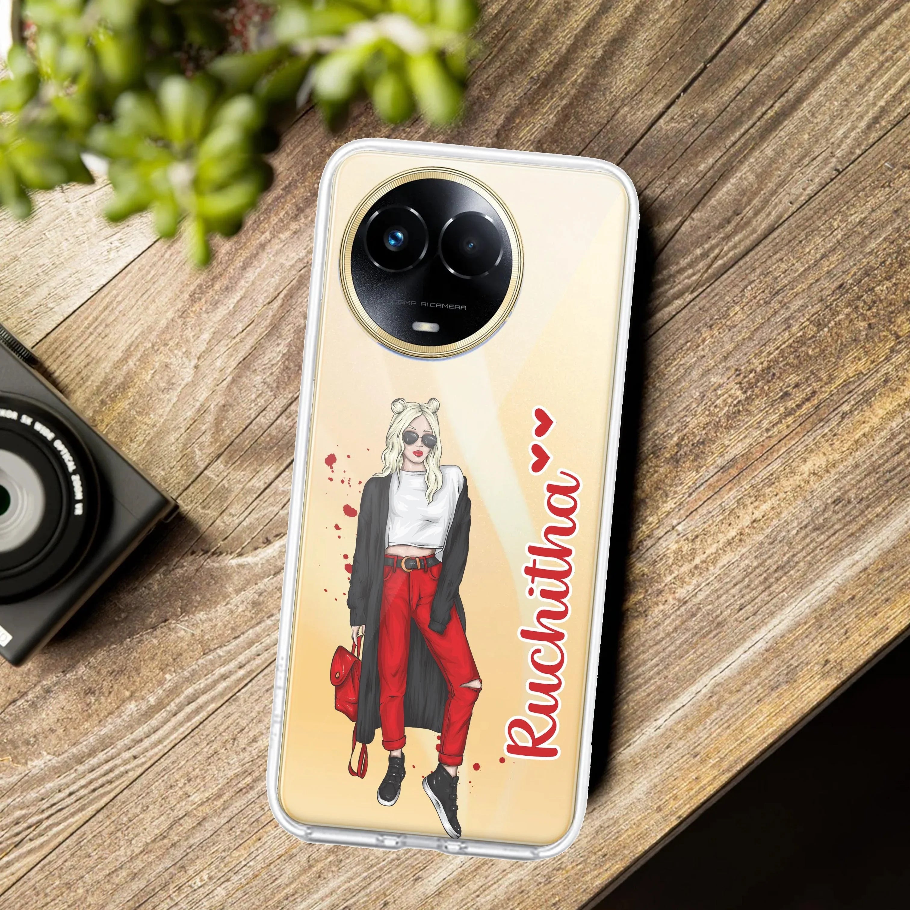 Attitude Girl  Customize Transparent Silicon Case For Realme 14 Pro Lite 5G