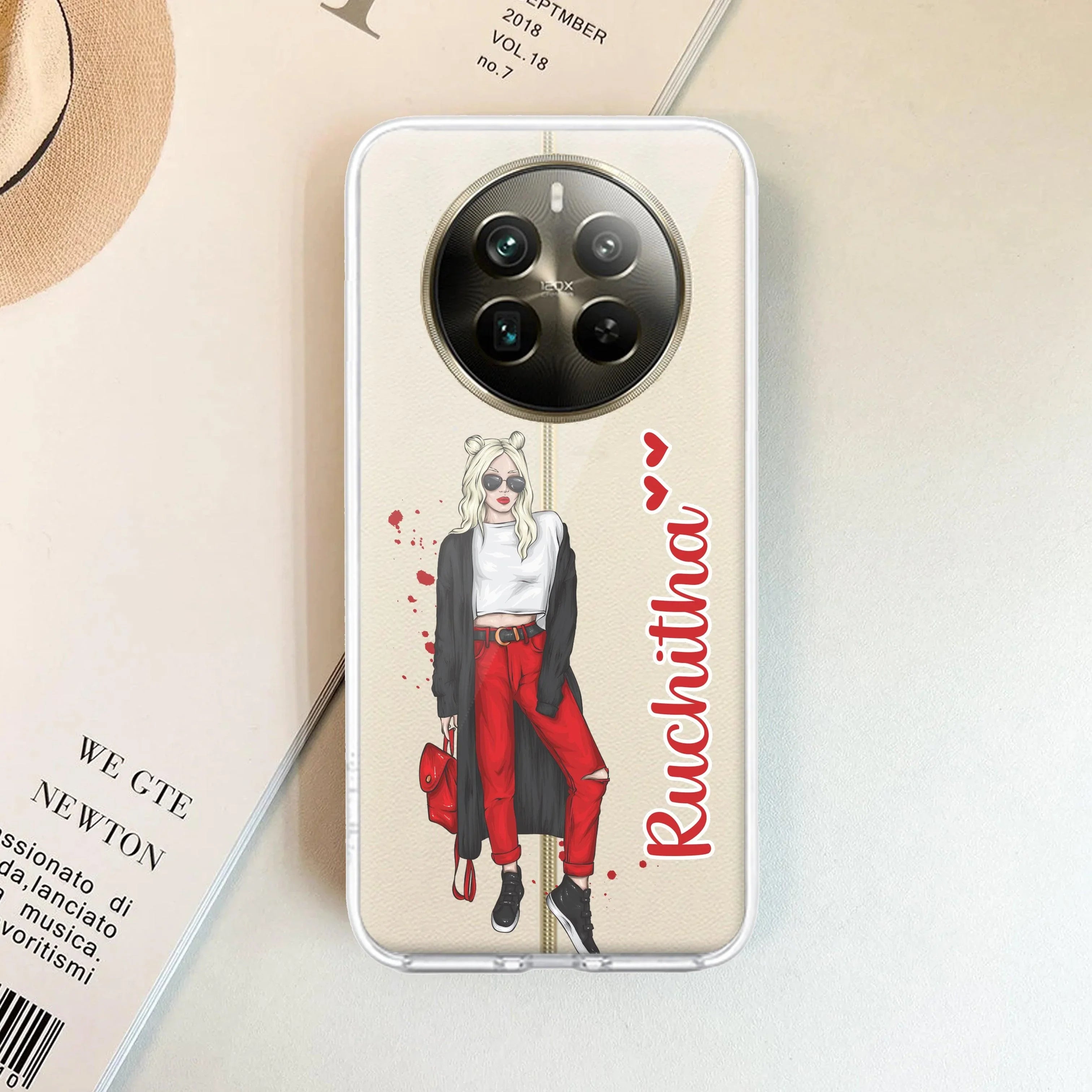 Attitude Girl  Customize Transparent Silicon Case For Realme GT 6T 5G