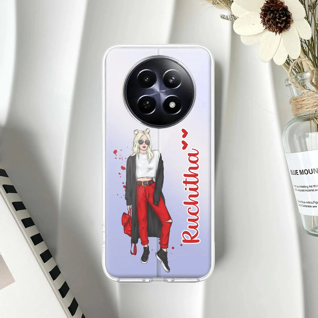 Attitude Girl  Customize Transparent Silicon Case For Realme C53