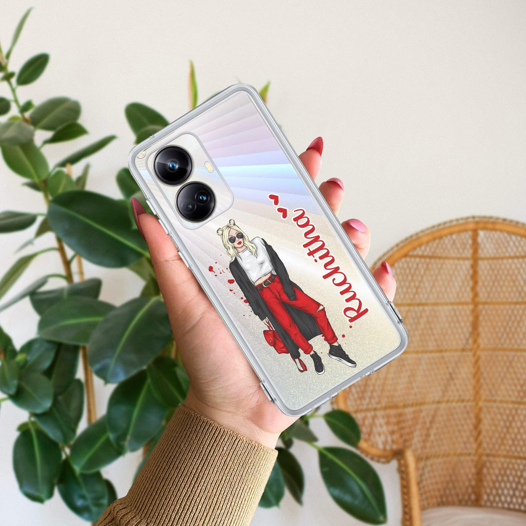 Attitude Girl  Customize Transparent Silicon Case For Realme P2 Pro 5G