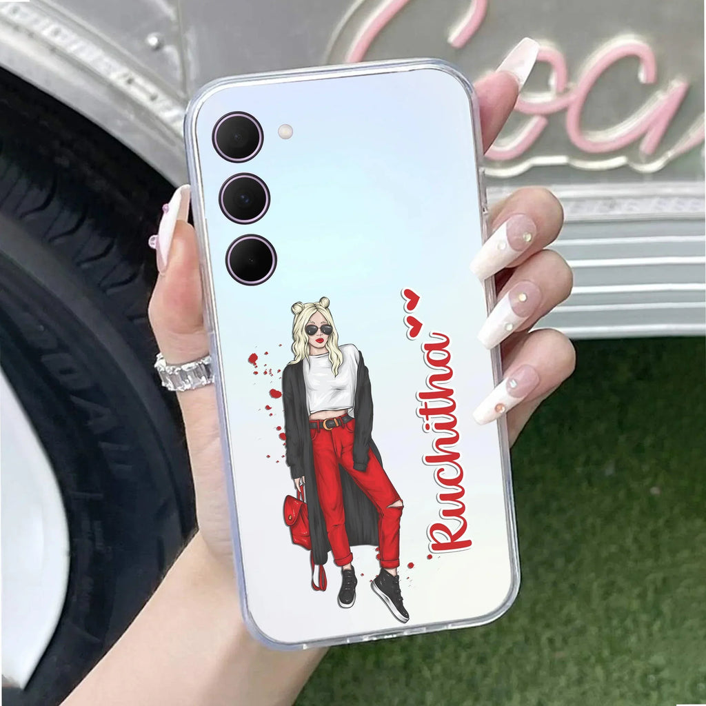 Attitude Girl Customize Transparent Silicon Case For Samsung Galaxy A52 / Samsung Galaxy A52s