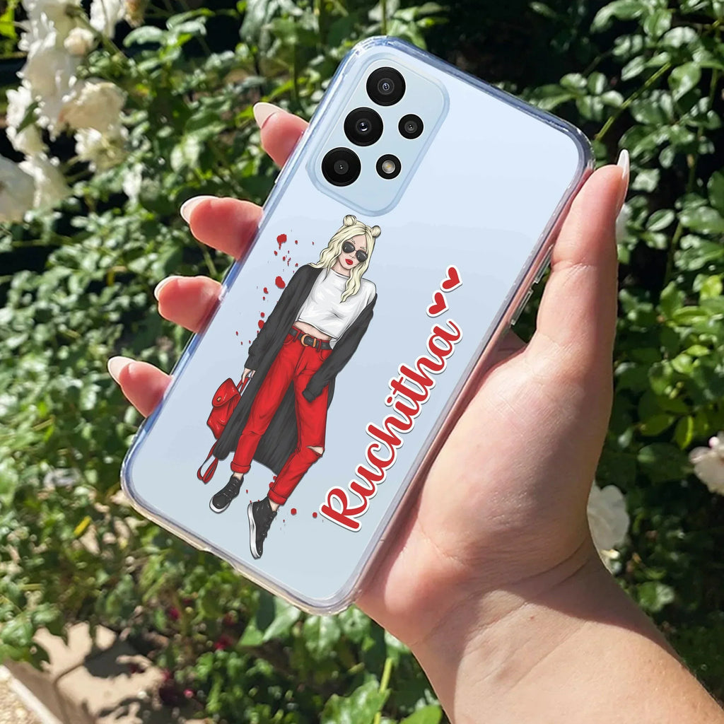 Attitude Girl Customize Anti Yellow Case For Samsung Galaxy A33