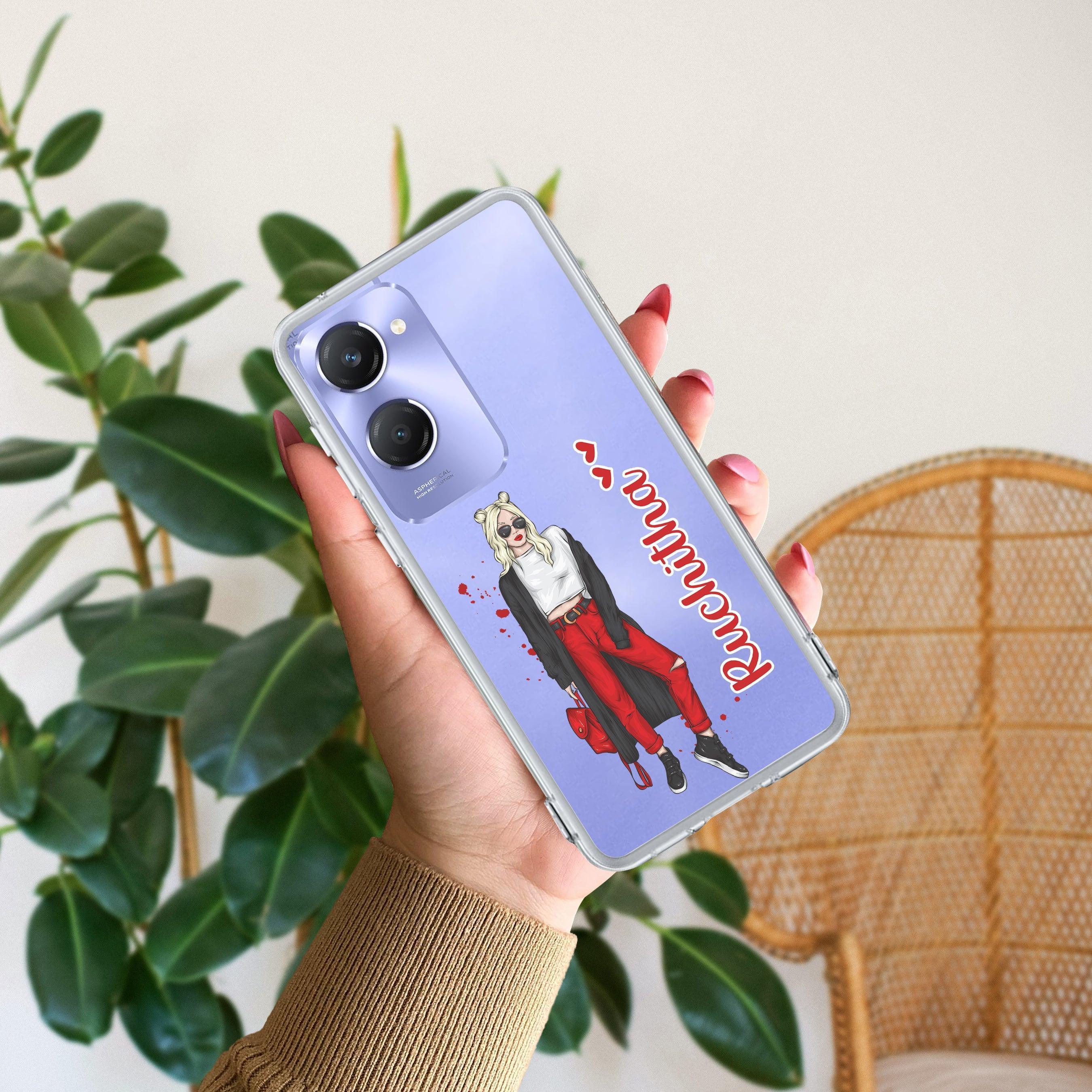 Attitude Girl Customize Transparent Silicon Case For Vivo V30 5G