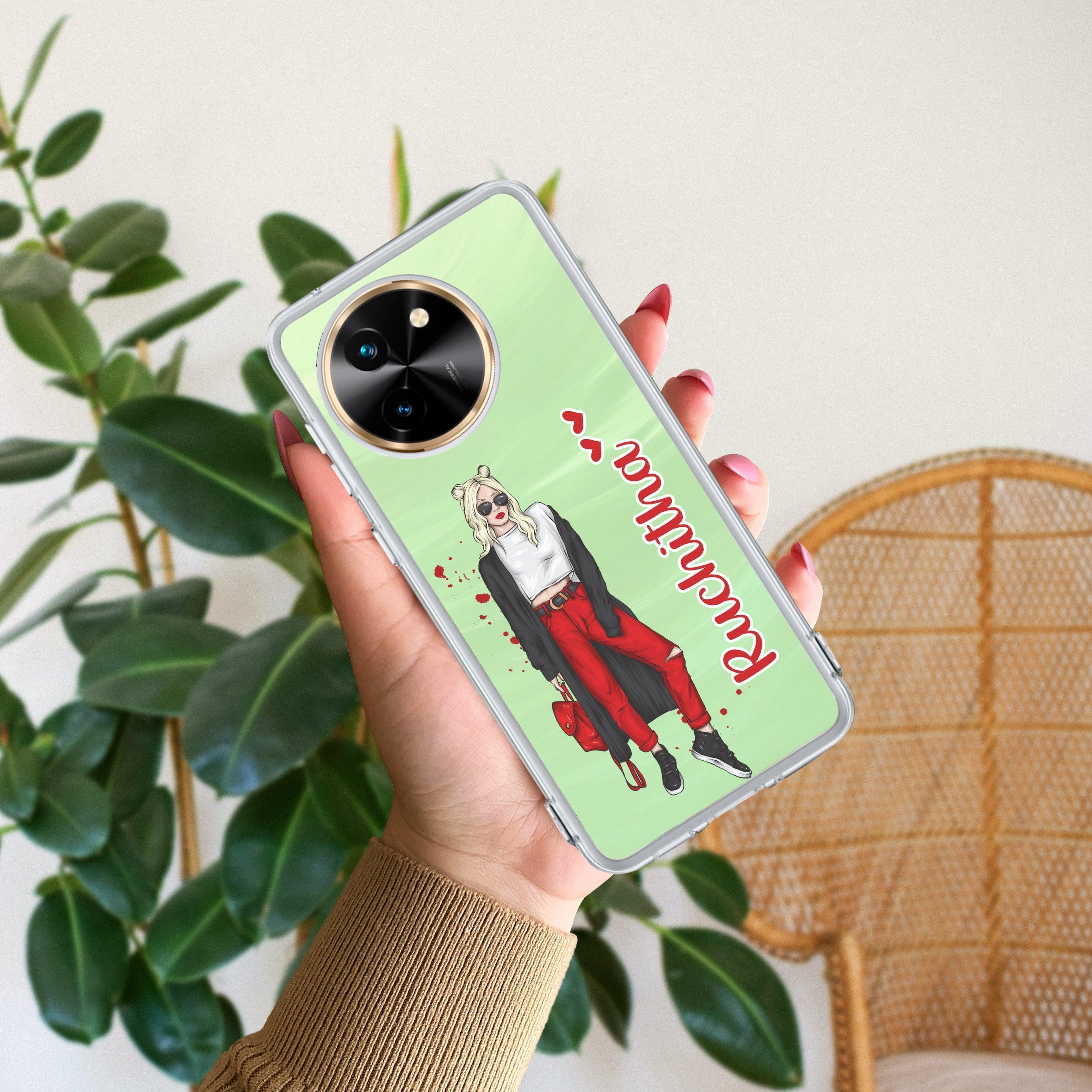 Attitude Girl Customize Transparent Silicon Case For Vivo X90 Pro 5G