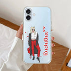 Attitude Girl Customize Anti Yellow Clear Case For iPhone 16
